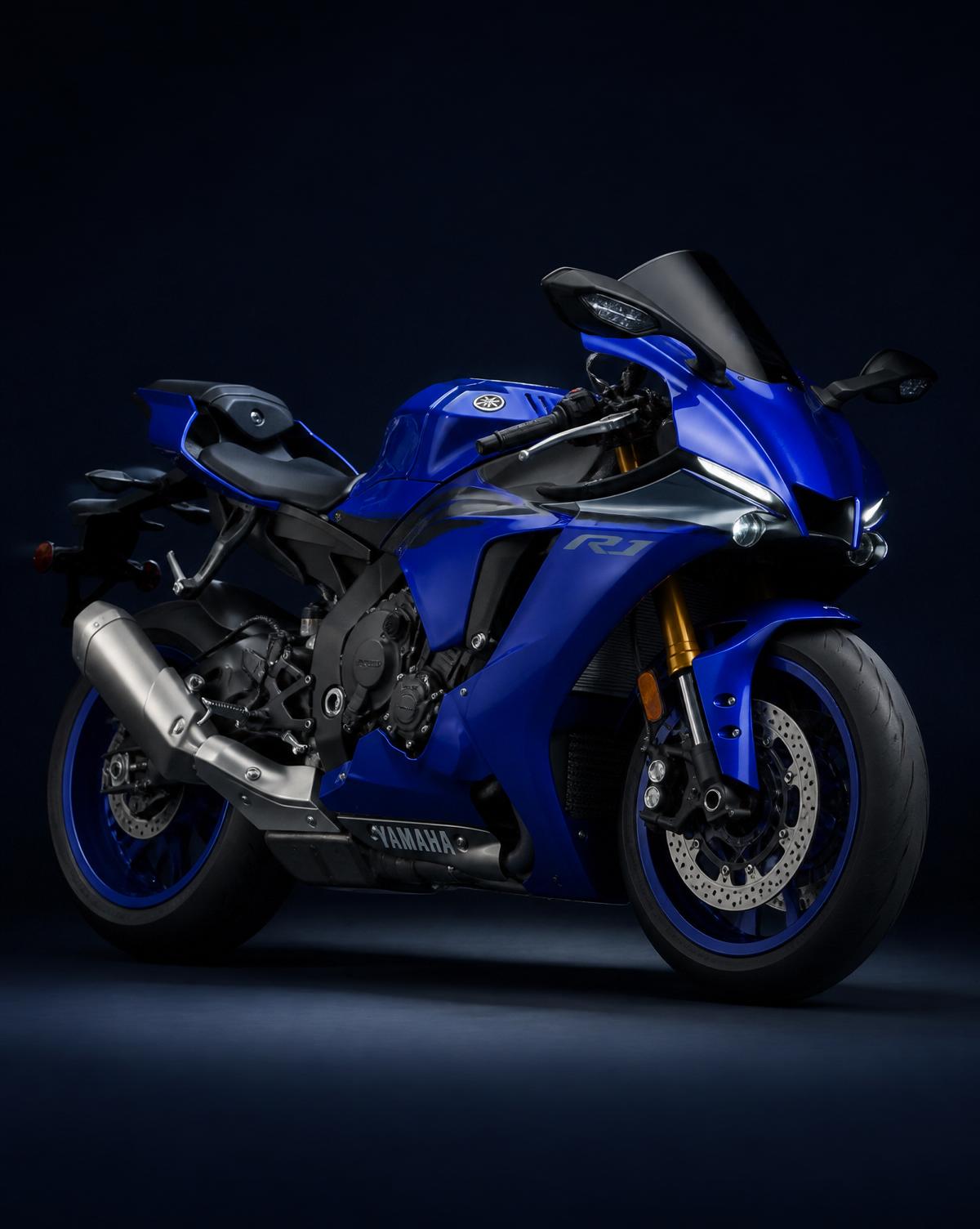 Motocicleta deportiva premium destacada